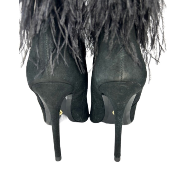 New! Michael Kors Meena Feather Embellished Suede Ankle Boot | 7.5 - Picture 7 of 10